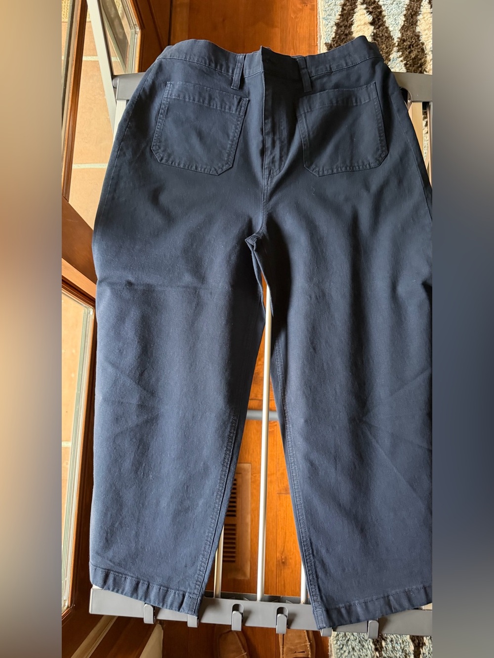J. Crew Dark Navy Cropped Ankle Pants Pont Sur